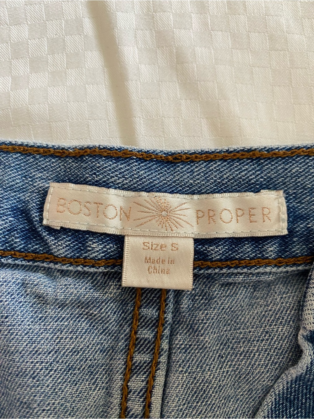 Boston Proper Denim Skirt A-Line Snap-Front Jeans Skirt 90s Y2K style small - Picture 6 of 8